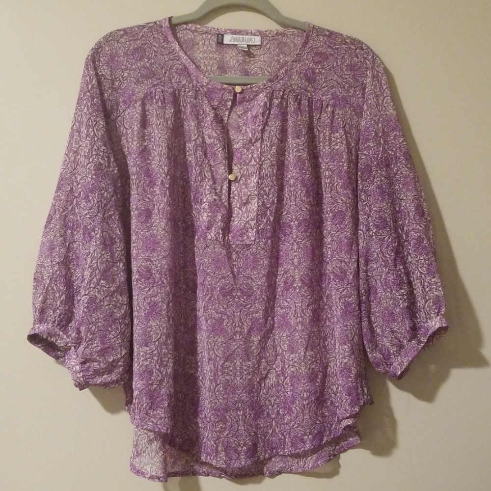 JENNIFER LOPEZ PURPLE TUNIC